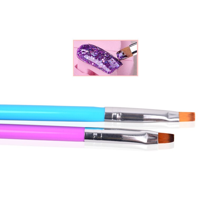 1 stk pro nail art akryl pensel pen tegning maleri prikker uv gel salon diy negle værktøjer