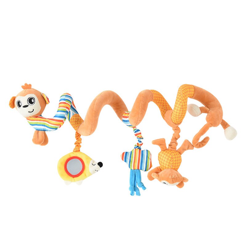 Baby Speelgoed Wieg Draait Rond Het Bed Wandelwagen Opknoping Rammelaars Leuke Mobiele Baby Speelgoed Muzikale Soft Wandelwagen Speelgoed Pop: Monkey 01