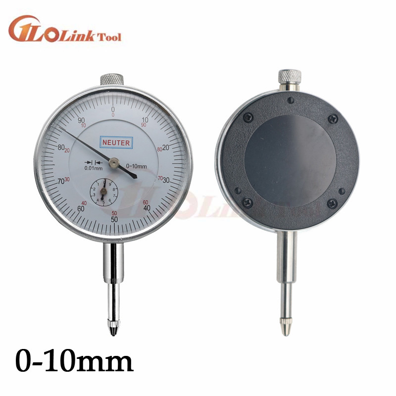 Dial Indicator 0-5mm 0-10mm 0-25mm 0-30mm 0-50mm Indicator Gauge measure instrument Tool Gauge Stable Performance Meter Precise: 0-10mm silver