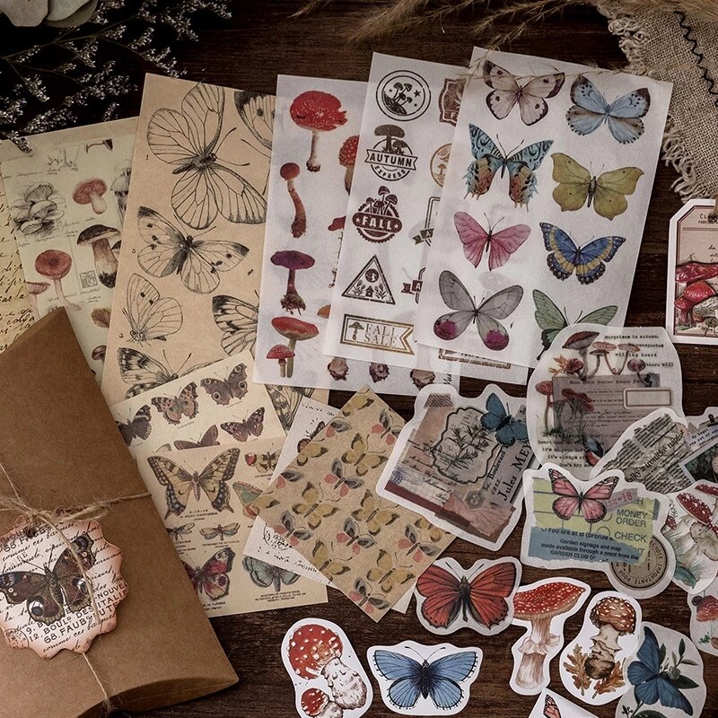 30 ark årgang samling og #39 ;s serie klistremerke diy dekorative scrapbooking tidsskrift planlegger klistremerker estetiske skrivesaker