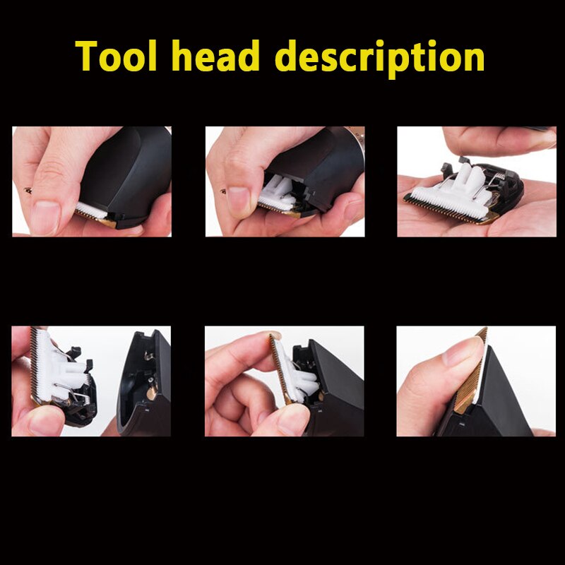 Baorun Rechargeable Men Hair Clippers Adjustable Cutting Blade Hair Trimmer Haircut Grooming Hair Cutting Tool with 8 Combs