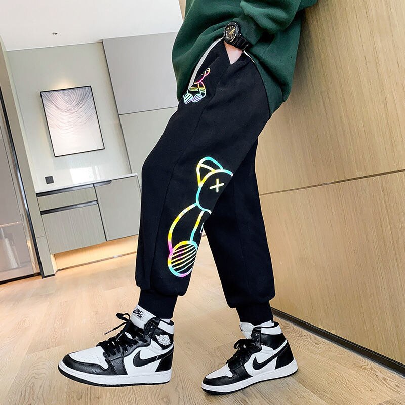 Jongens Pluche Broek Herfst En Winter Kinderen Sport Broek Modieuze Midden En Grote Kinderen Casual Guard Broek broek