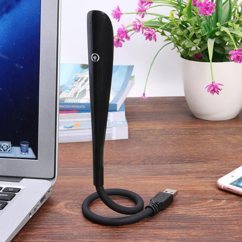14 LED Bulbs Tube Mini USB Lamp Reading Light for Laptop Desktop PC (Black)