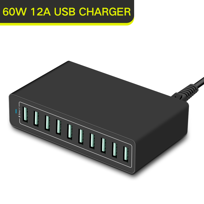 65W 10 Usb Fast Charger For Iphone 11 12 13 14 Pro Max PD Carregador Tipo C Cargador Turbo 60w 50w 40w Mobile Phones Accessories: Blue / BR