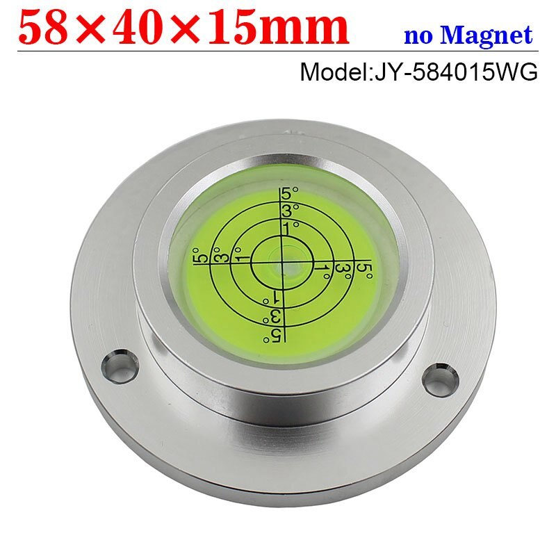 Universal Flange Spirit Level Bubble Circular Bubble Level Bullseye Matal Protractor Horizontal Measuring Instruments: WG-no-magnet