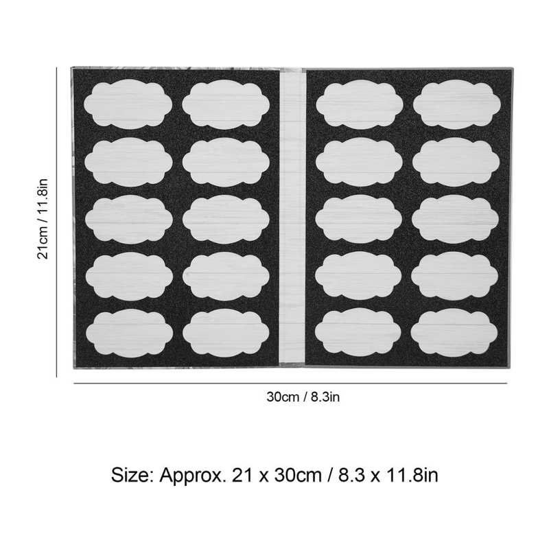 Nail Tip Display Board 20 Grids Nail Gel Polish Display Board Valse Nail Tip Display Kleur Kaart Boek (Zwart) nail Art Display