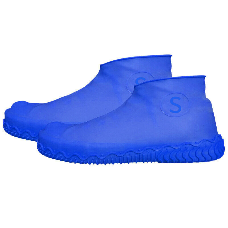¡Oferta! Cubiertas de látex reutilizables antideslizantes para zapatos, botas impermeables para lluvia, calzado para acampar al aire libre, calzado antideslizante de caucho resistente para la lluvia: BU
