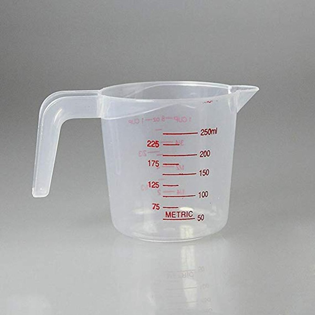 Food grade plastic measuring instruments with scale durable portable plastic measuring cup tool cups