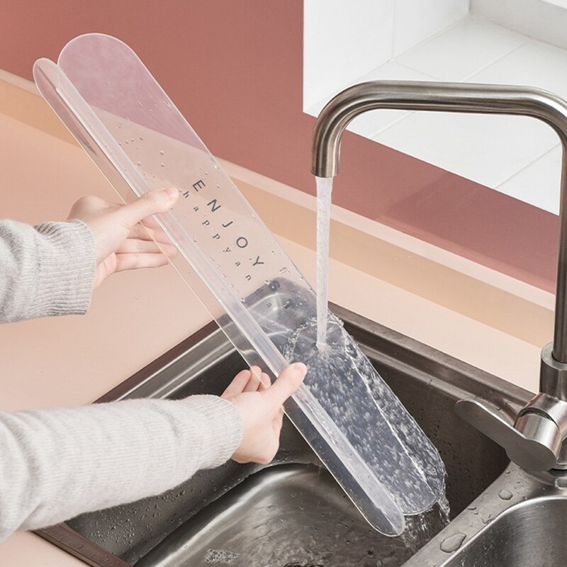 Transparent Sink Water Splash Guard Anti-Water Board Baffle Plate Waterproof Screen for Home Kitchen