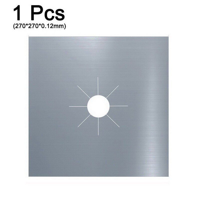 1/2/4 szt. Pakiet folia ochronna na kuchenkę gazową kuchenka obudowa ochronna kuchenka gazowa palnik płyty kuchennej ochraniacz akcesoria kuchenne: 1szt Sliver