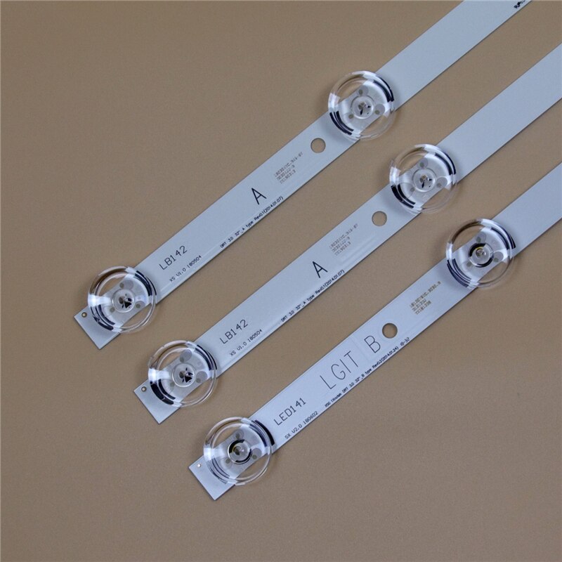 TV LED Bars For LG 32LB5610 32LB560B 32LB561B 32LB561U 32LB561V 32LB5600 32LB561D LED Backlight Strip Kit 6LED Lamp Lens 3 Bands