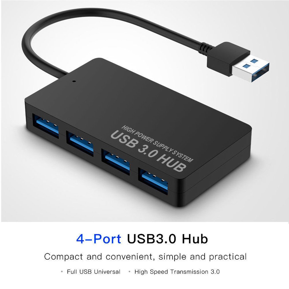 Sales Ultra-thin 4-port USB3.0 HUB High Speed Indicator Light USB Hub For Multi-device Computer Laptop