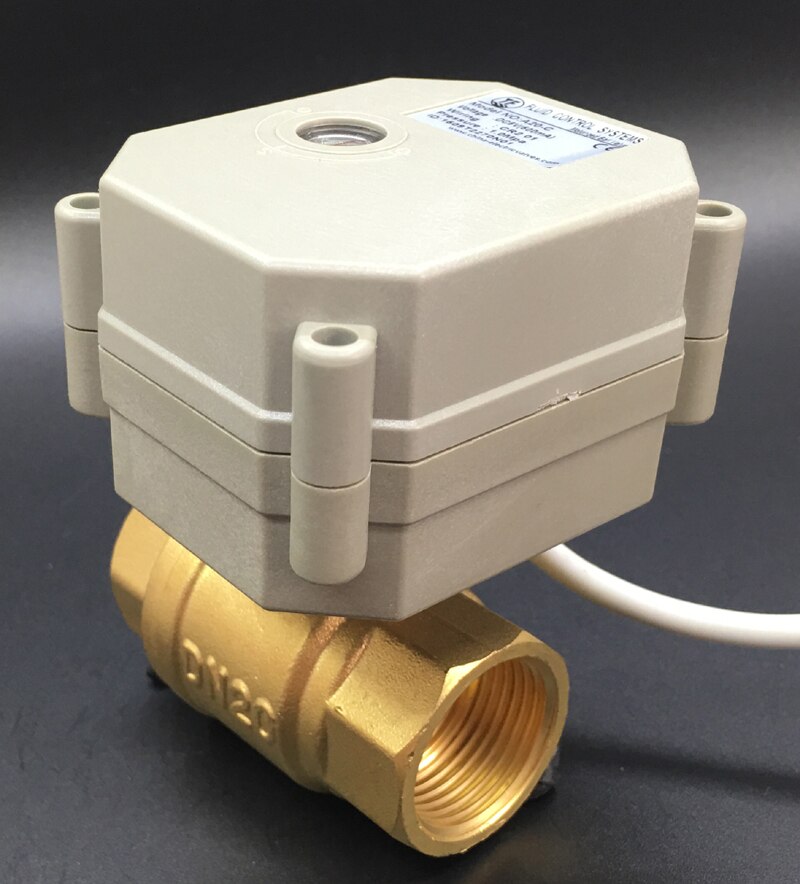 Full Port Brass 3/4'' normal open/close electric valve AC110V 220V 12V 24V motor operated valve DN20 electric motorized valve