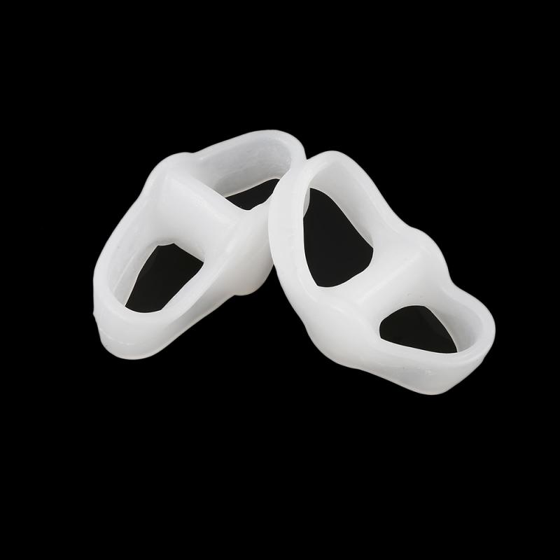 1 par silicona con Gel para pies dedos dos agujeros separador dedo pulgar Valgus juanete Protector ajustador Hallux Valgus protección cuidado de los pies