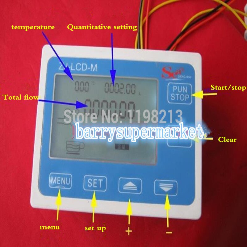 G1 &quot;Water Flow Meter Sensor Teller Indicator Controller Lcd-scherm + FS400A Flow Sensor Meter + Magneetventiel Gauge DN25