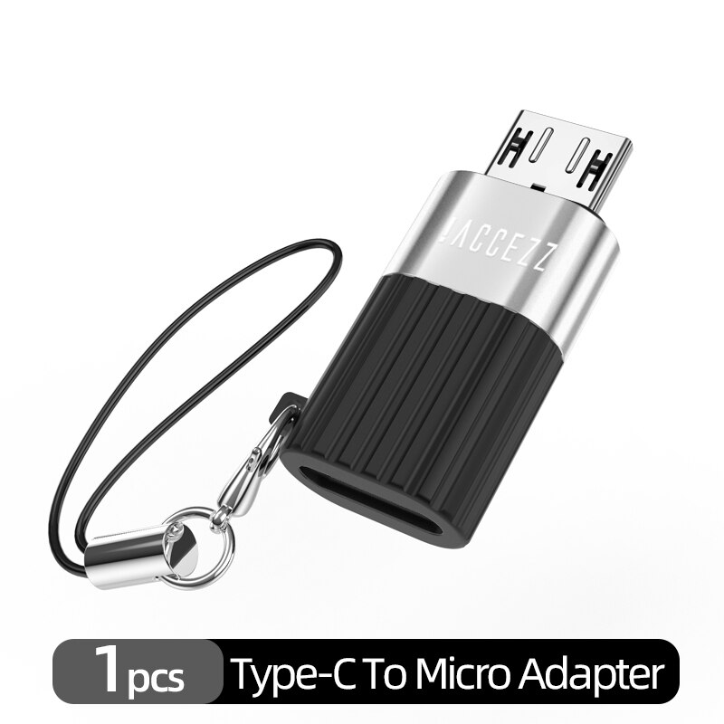 !ACCEZZ Mini USB C Adapter Micro USB Lighting For iPhone 12 11 Samsung Huawei Phone Tablet Fast Charging Data Cable Converter: 1pc Type-c to Micro