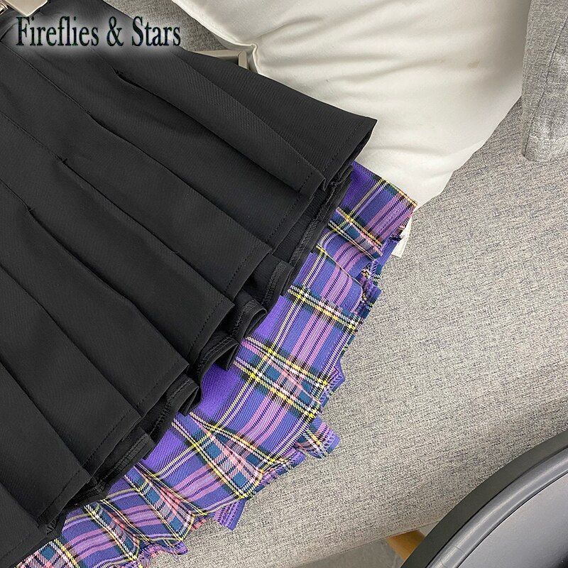 Forår efterår piger plisseret nederdel baby mini nederdel børn nederdel børn underdele preppy style ins plaid ternet stribet 1 to 7 år