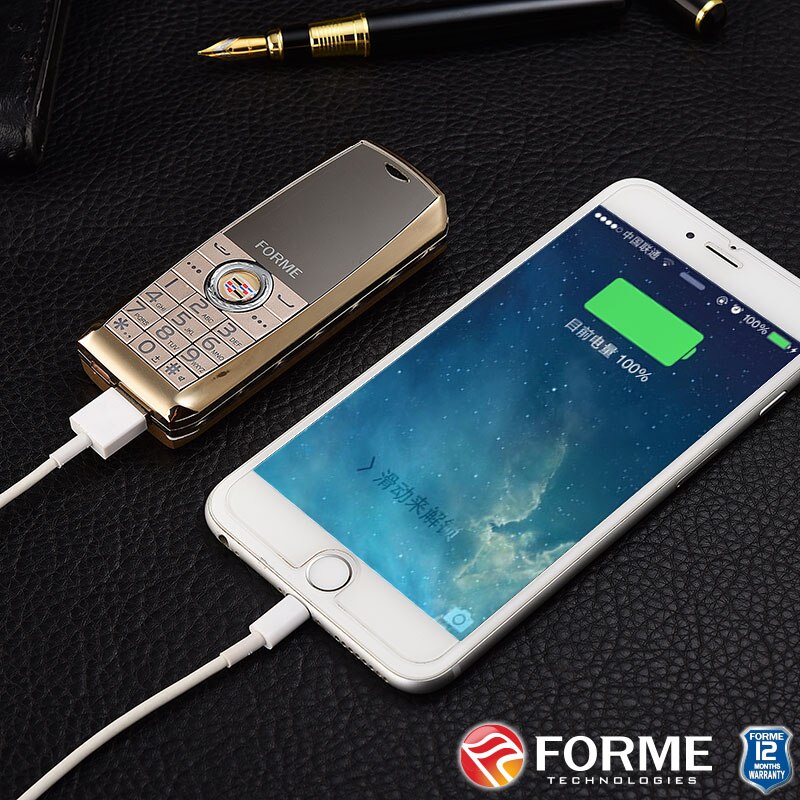 Power Bank Mobiele Telefoon! Originele Forme D20 Dual Sim Bluetooth Unlocked Mobiele Telefoon Super Mini Thanv3 A9