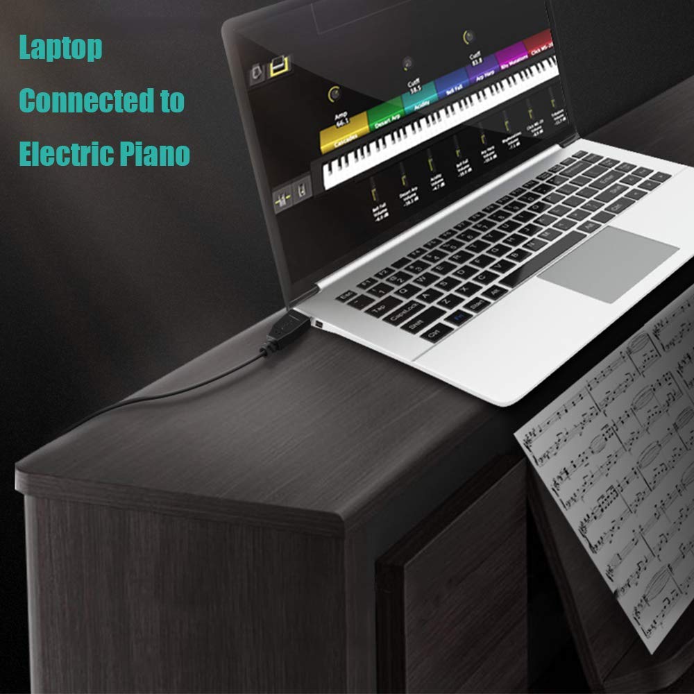 USB A to USB B Printer Cable Male to Male Cable for Electric Musical Instruments MIDI Keyboard Microphone Mixer Speaker Monitor