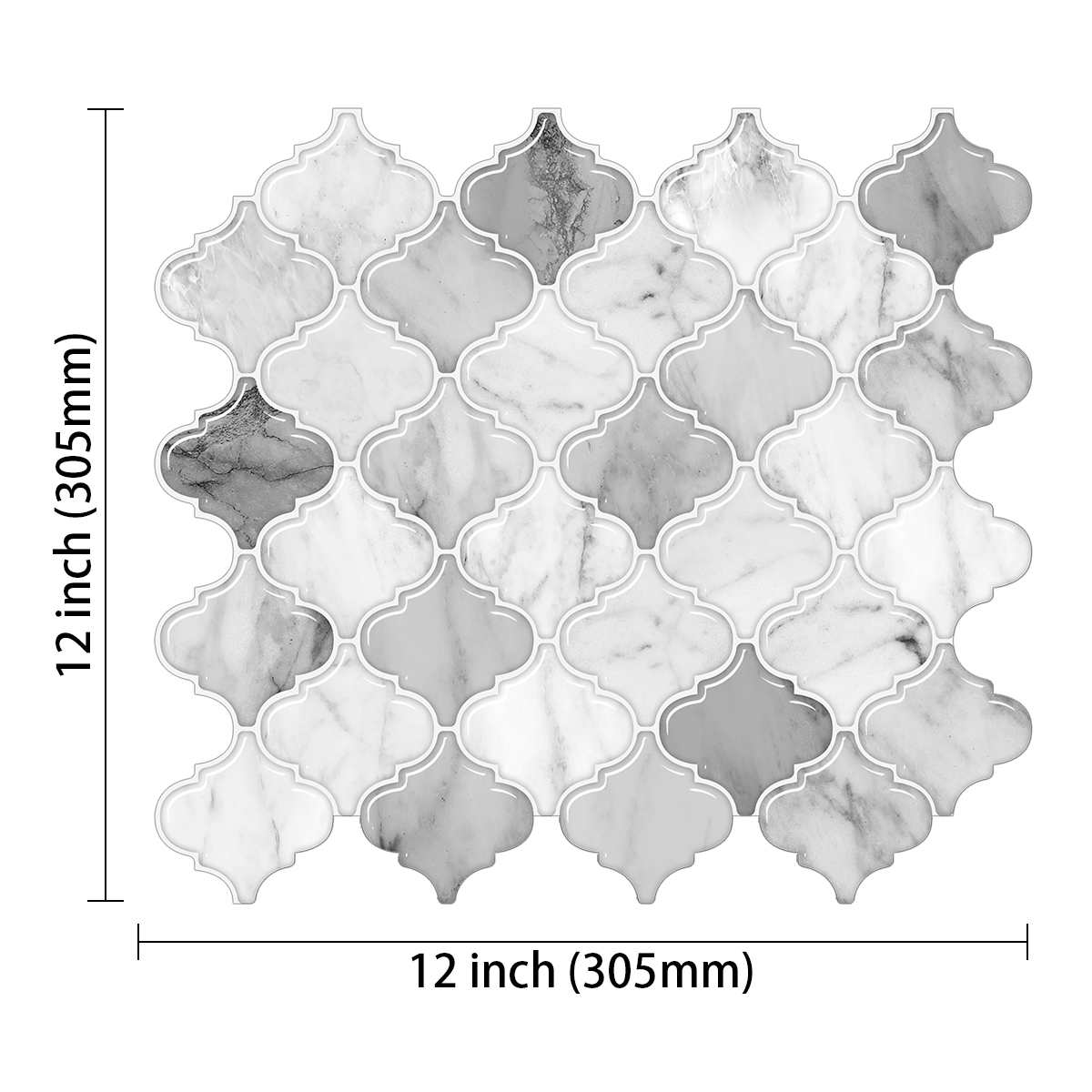 2.5mm Interior Wall Renovation Decoration Sticker Bathroom Waterproof Baffle--1 Sheet: HB511