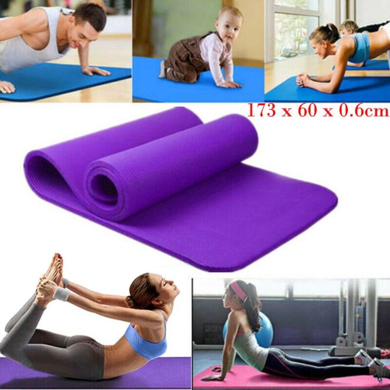 Tapis de Yoga Extra épais 6mm antidérapant, sangles pour exercices de gymnastique, pique-nique, Pilates UK