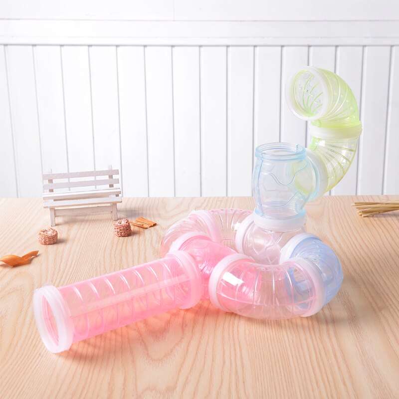 Hamster tillbehör transparent akryl bur jaula hamster tunnel beslag billiga små husdjur leksaker tillbehör