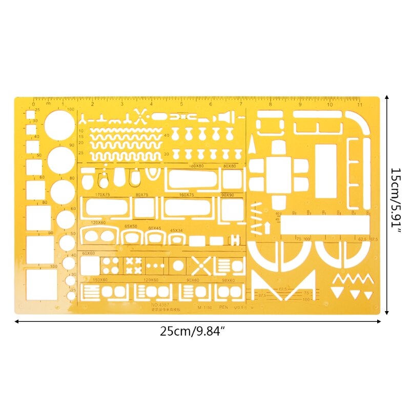 1:50 skræddersyet skala matematik arkitektur ingeniør lineal tegning tegning skabelon