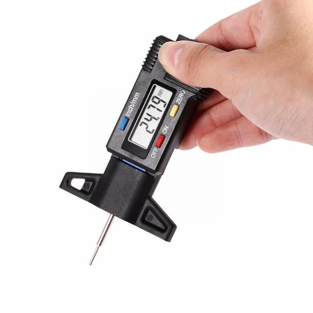 Jauge Numérique LCD Pour Profondeur De Pneu - Gamme 0-25,4 Mm, Résolution 0,01 Mm, Système Métrique/pouces (argent)