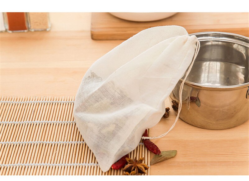 Cotton rope type net bag Chinese medicine separator slag bag boil fish soup separation net bag reuse mesh bag