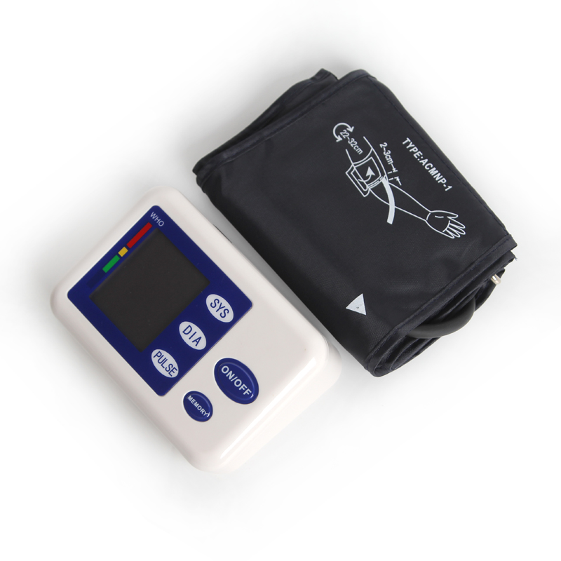 Digital Upper Arm Blood Pressure Monitor Heart Beat Rate Pulse Meter Tonometer Big Screen Sphygmomanometer Pulsometer Measure