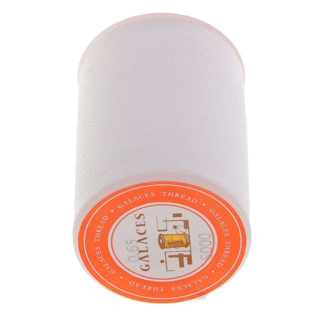 Strong Polyester Leather Sewing Waxed Thread For Repair Shoes Clothes 0.65mm: White