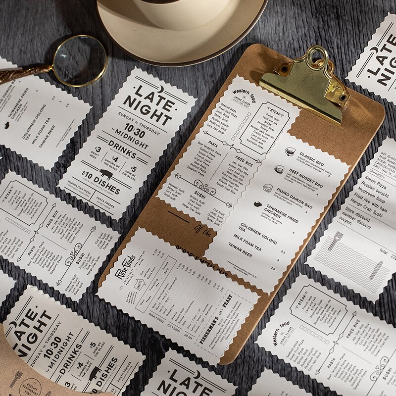 50 st/lot kaffe film resebiljett anteckningsmaterial papper skräp journalplanerare scrapbooking vintage dekorativt pysselpapper