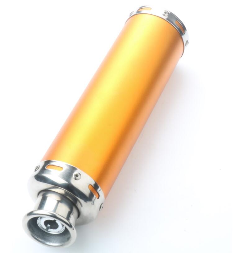 Scooter 88 X 300mm muffler exhaust pipe for ATU Level 100 50cc China GY6 139QMA 139QMB 4 stroke (ZS50QT) 4-stroke: Yellow exhaust pipe