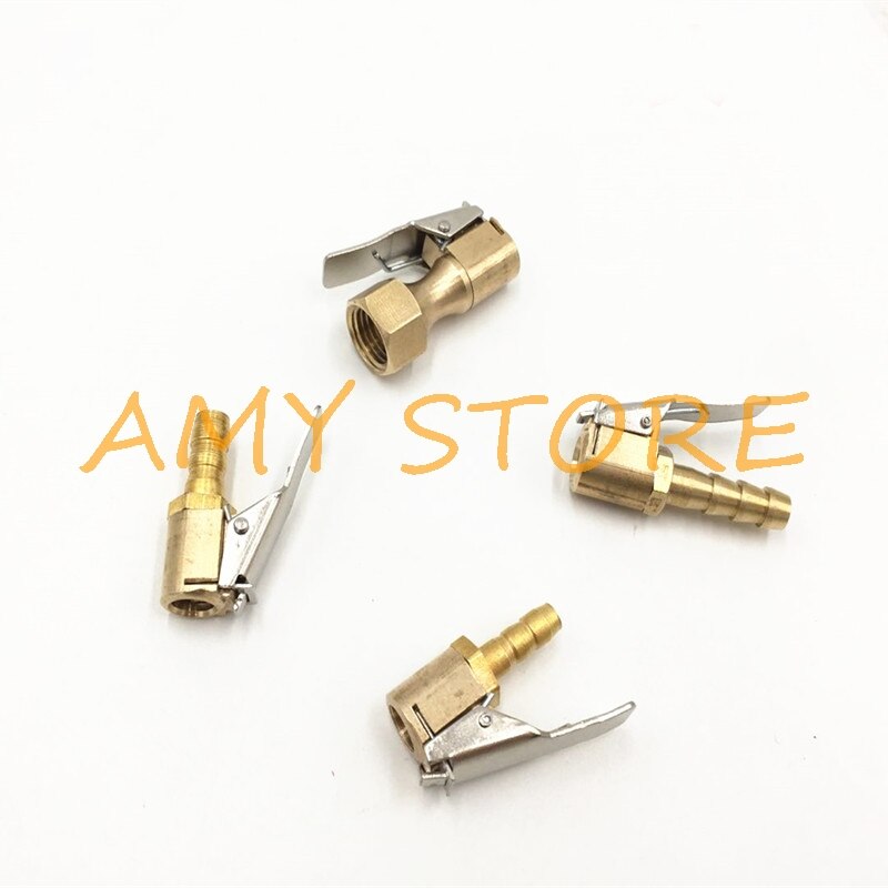 1pc auto autoband ventiel inflator pneumatische klem verzamelen lucht snel oppompen mondstuk 6mm 8mm slang weerhaak 1/4 "bsp binnendraad