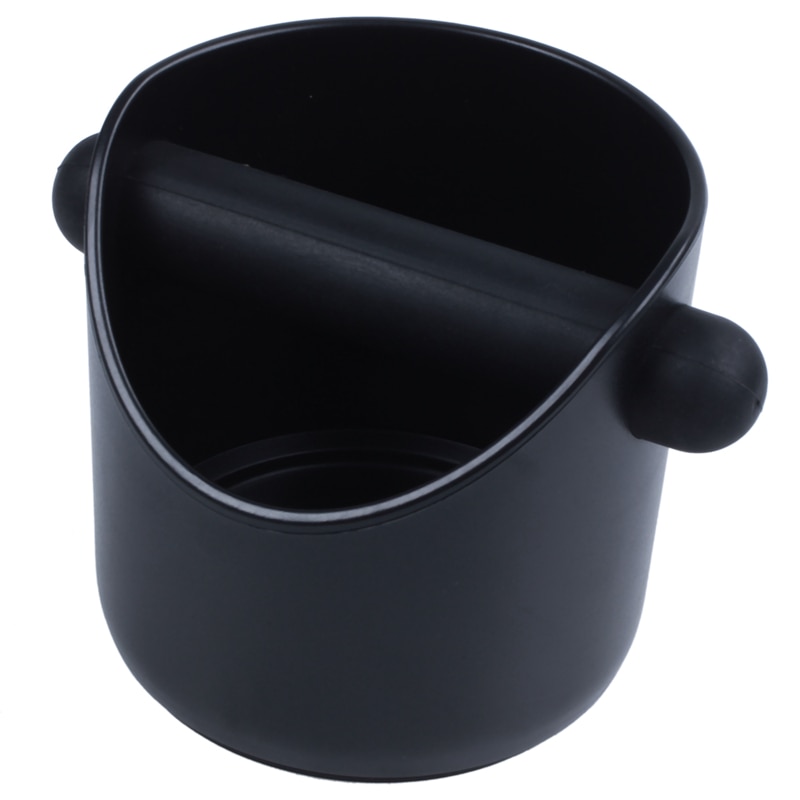 Coffee Grind Knock Box And Espresso Dump Bin (Black): Default Title