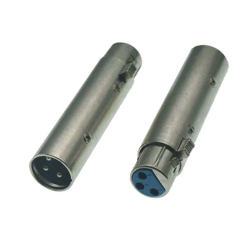 XLR 3PIN Female To Male Adapter Microphone XLR Cable Line Adapter Plug Coupler Nickel Plated Audio Microphone DJ Gender Changer