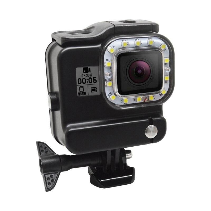 2- i -1 kamera vandtæt hus + ledet dykning lys under vand 30m 3 justering af tilstand til gopro hero 7 6 5