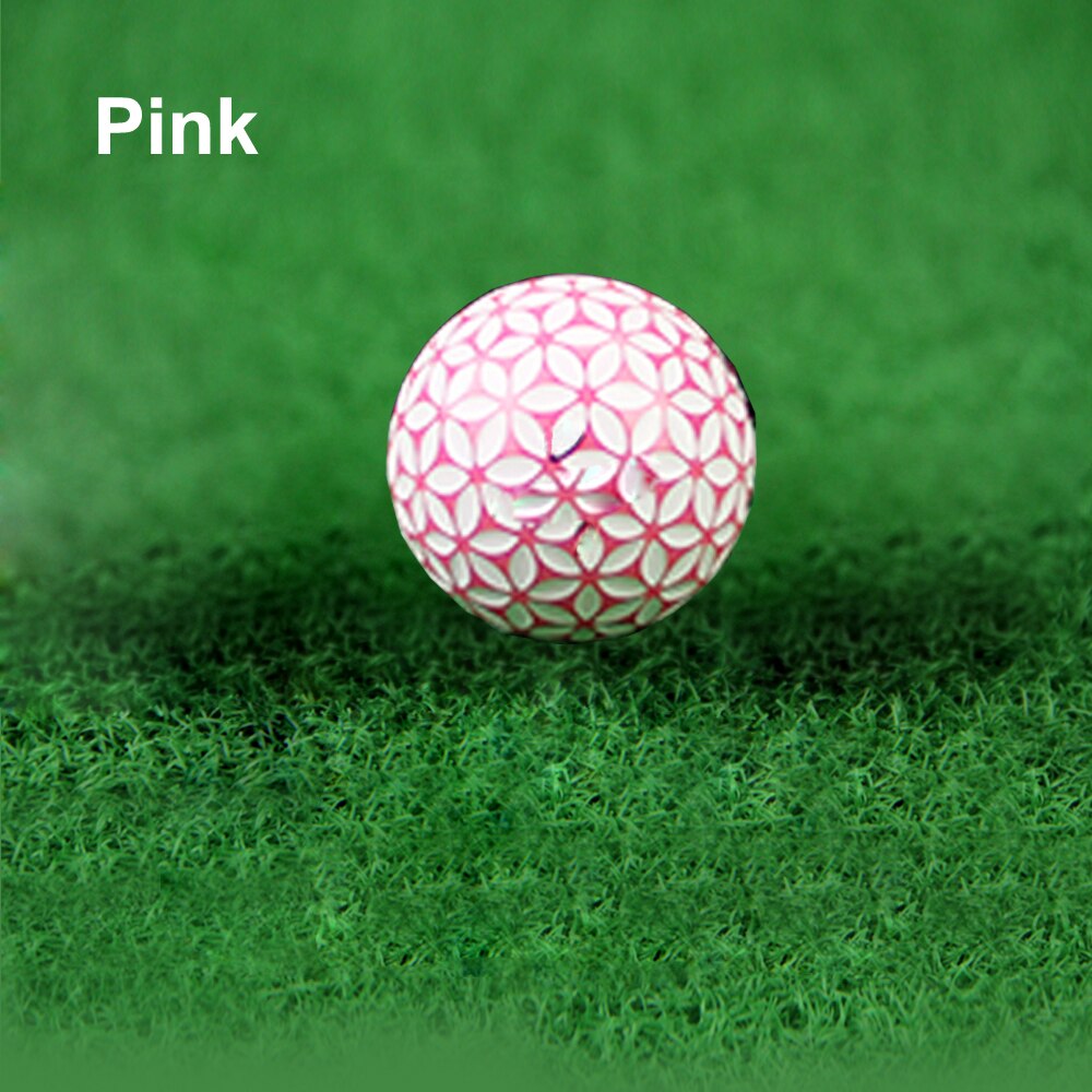 1Pcs Rubber Golf Ball Four Layers High Grade Outdoor Sport Golf Game Training Match Competition: Pink