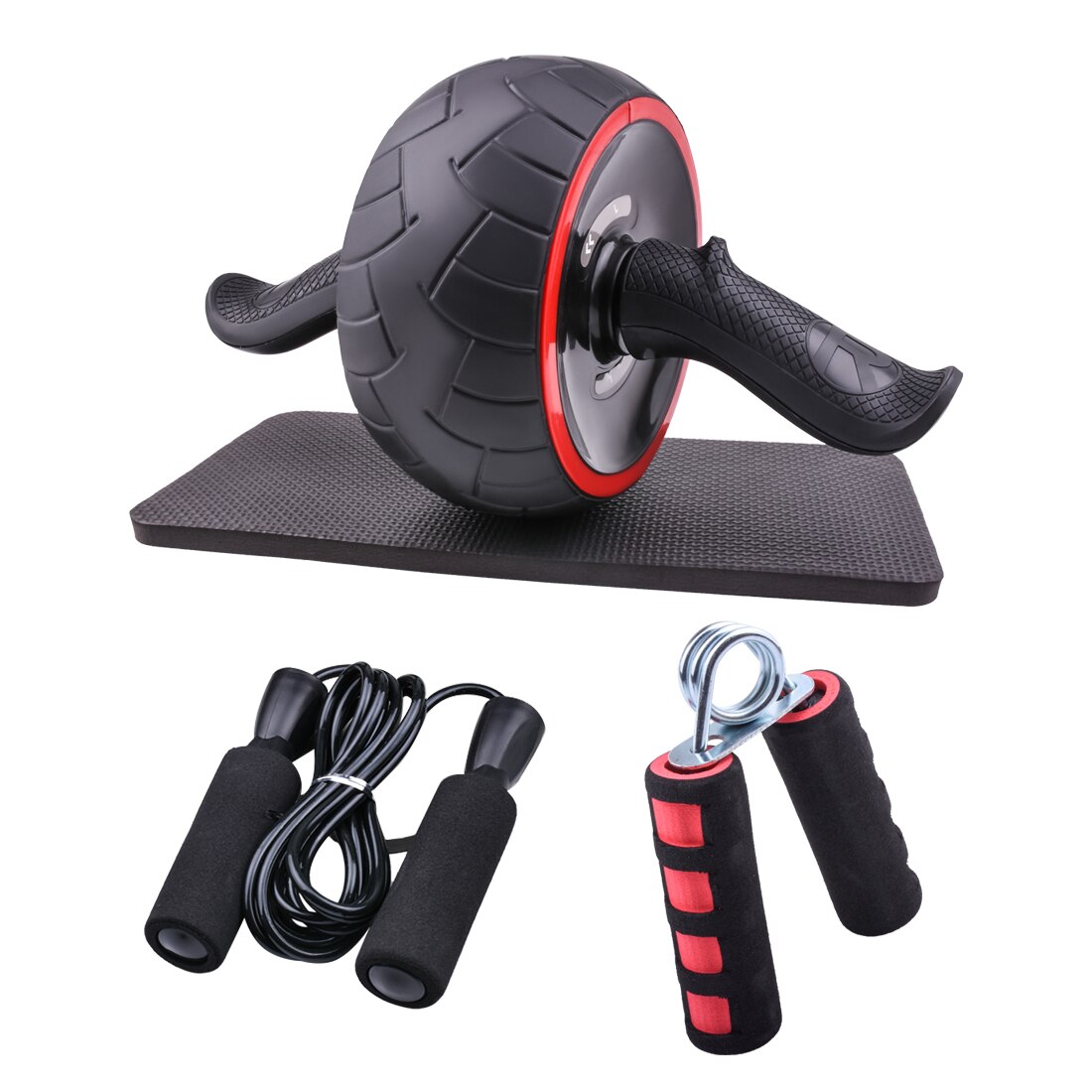 Home Gym Abdominal Exercise Workout Equipment Power Ab Wheel Roller Jump Rope For Bodybuilding Fitness Muscle Boxing Training: Clear