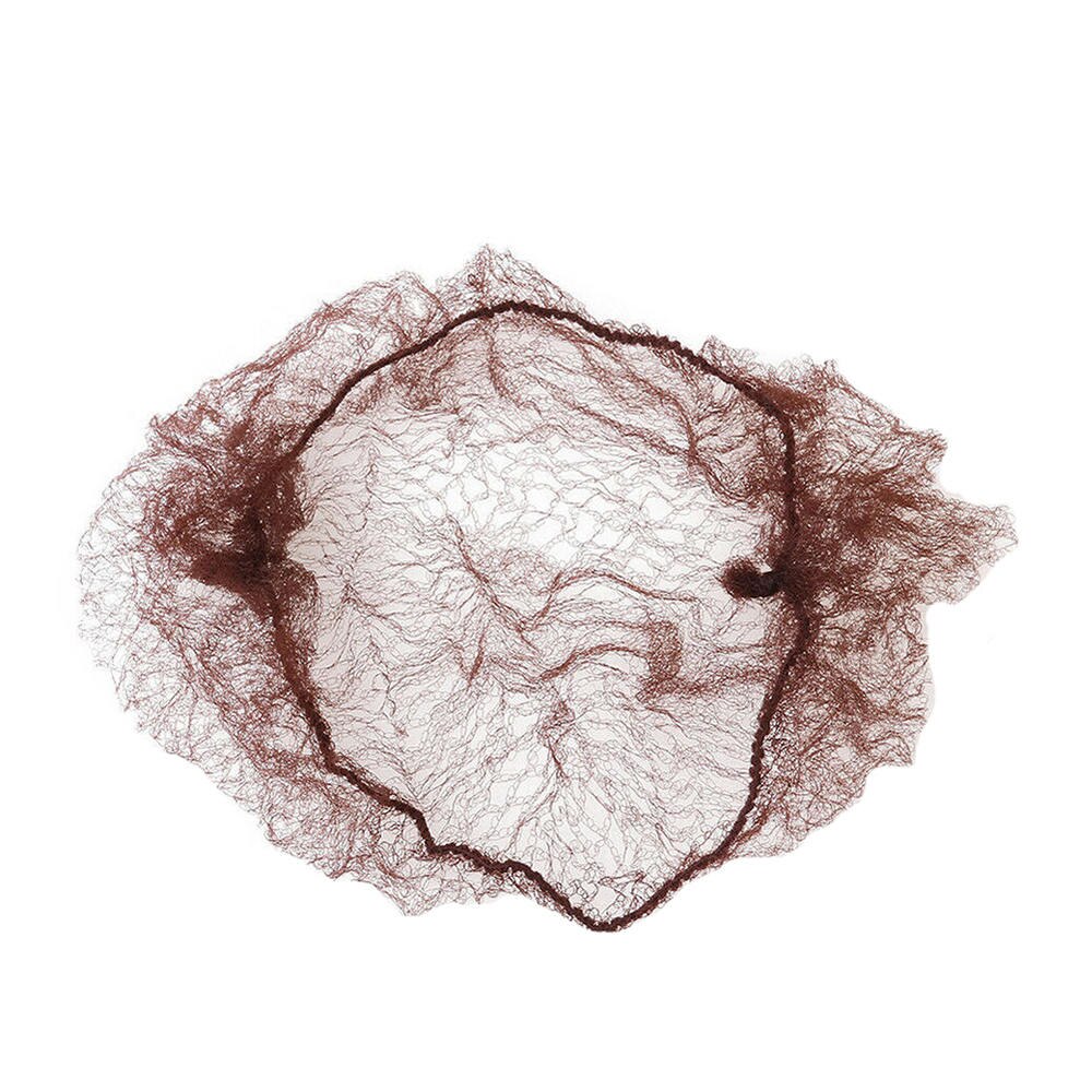 100pcs Nylon Hairnet Hair Net Elastic Invisible Hair Nets Ballet Dance Head Flower Net Soft Hair Cover: coffee