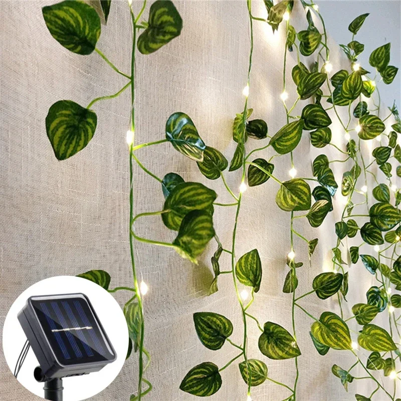 Solar--Girlandenlampe, 2/5/10 m, Ahornblätter, ... – Grandado