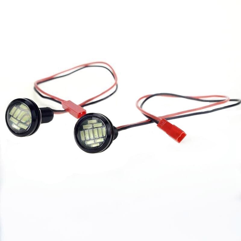 2 stk / sæt 3v-12v led 2w frontlys forlygte spotlight blå hvide frontlys til 1:10 rc biltilbehør: Blå