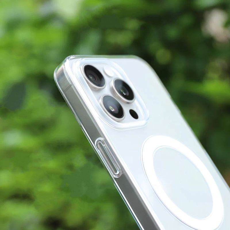 Original Transparent MagSafe Phone Case for iPhone 17 16pro max 15 16 Pro 13 14 Magnetic Wireless Charging Clear Hard PC Cover