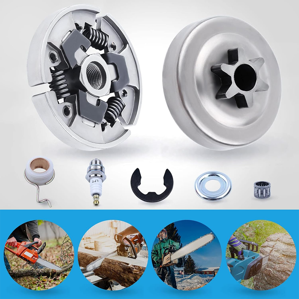 Kettingzaag Kit Tandwiel Koppeling Drum 3/8 "Voor Stihl 017 018 021 023 MS170 180 210 230 250 Naaldlager wasmachine E-Clip Wormwiel