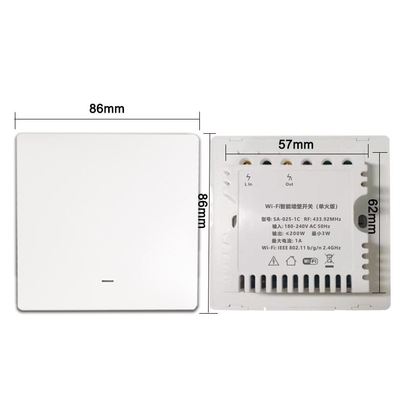 Lonsonho eWeLink WiFi Smart Switch RF433 UK Push Button Smart Home Automation Module Compatible Alexa Google Home Assistant