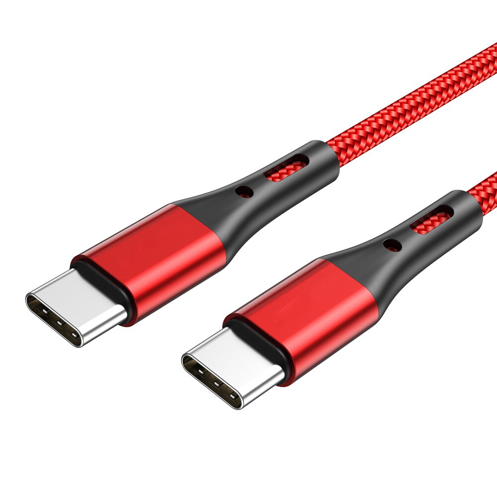 Voor Macbook Pro Air Ipad Pro Oplaadkabel Usb C Naar Usb C Kabel Qc 4.0 Pd Snel Opladen Voor xiaomi 11 10 9 Redmi 10 Note 9 8 Pro: Rood / 1m