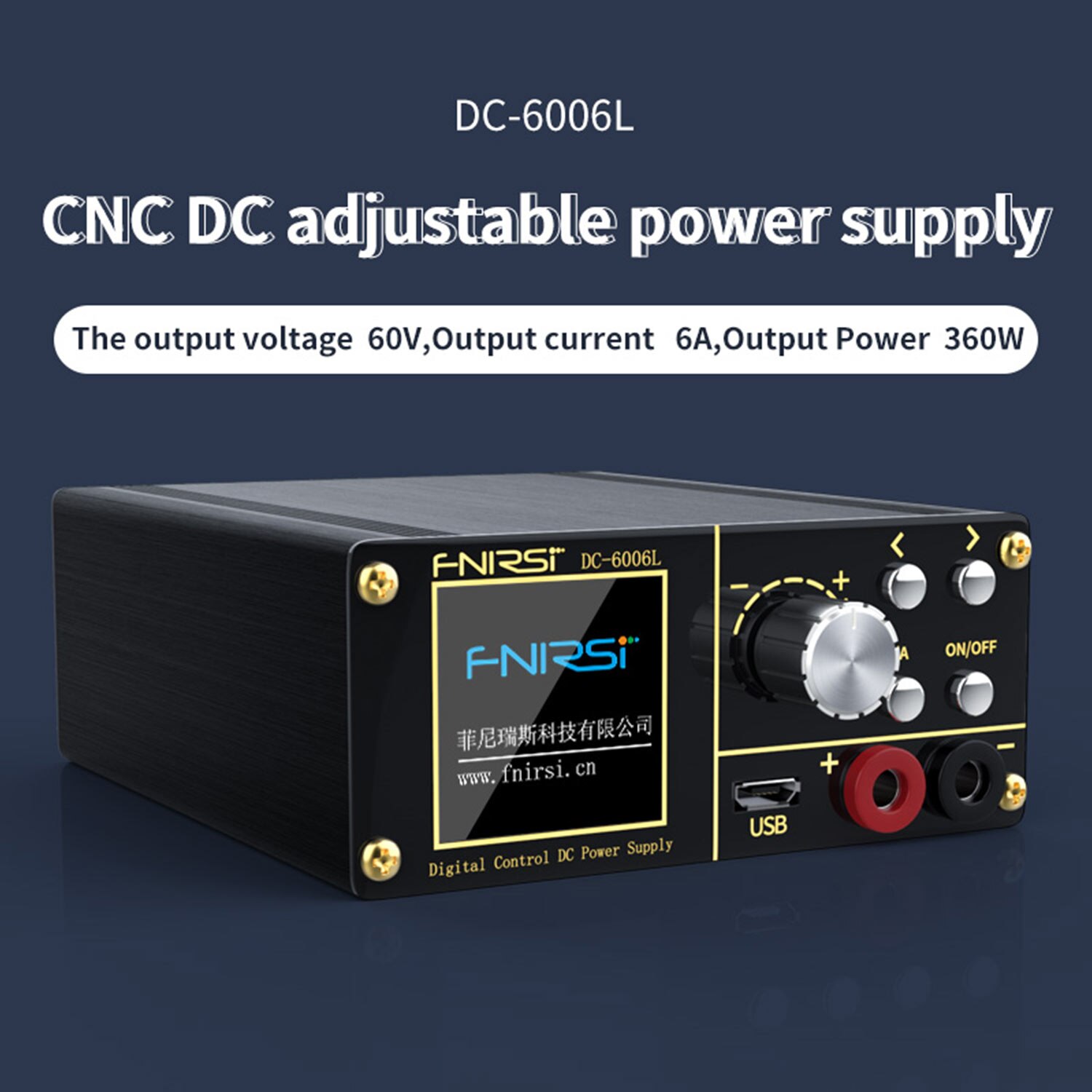Fnirsi Dc6006l PD 80W Desktop Micro Power Supply DC-DC Voltage Current Power Supply Stepdown Voltage Converter Voltmeter DC6006L