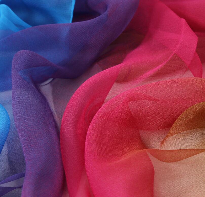 Multiple Colour Lotus leaf Flower Chiffon Georgette Bandana Scarf Women Foulard Long Shawl Summer Hijab 50*160CM