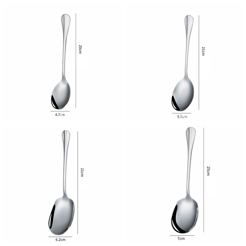 Kitchen Dinner Dish Tableware Soup Spoon Restaurant Large Stainless Steel Distributing Scoop Buffet Serving Supplies