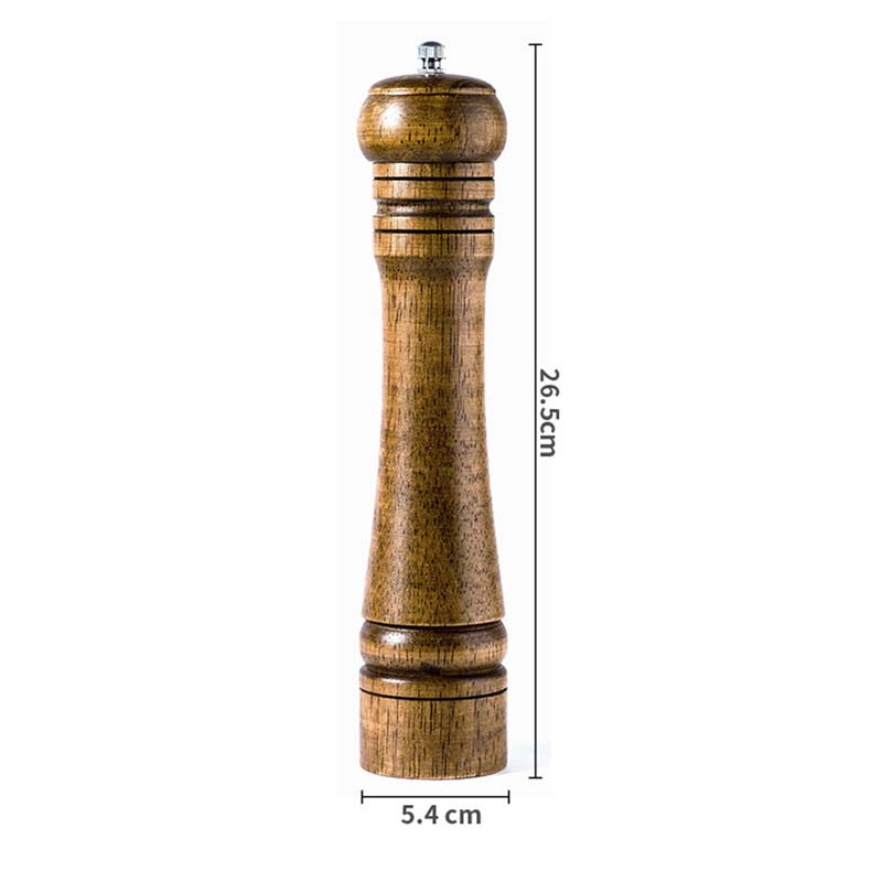 Klassische Eiche Holz Pfeffer Gewürzmühle Mühle Set Handheld Gewürz Einstellbare Mühlen Mühle Keramik Schleifen Core Werkzeuge Set: Licht Gelb